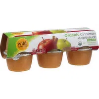 Wild Harvest Applesauce, Cinnamon, Organic, 6 Each