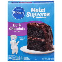 Pillsbury Moist Supreme Cake Mix, Premium, Dark Chocolate, 15.25 Ounce
