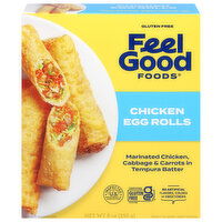 Feel Good Foods Gluten Free Chicken Egg Rolls, 9 Ounce