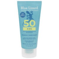 Blue Lizard Kids Broad Spectrum SPF 50 Mineral Sunscreen with Antioxidant-Rich Blue Algae, 3 Fluid ounce