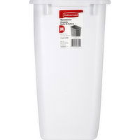 Rubbermaid Wastebaseket, White, 8 Gallon, 1 Each