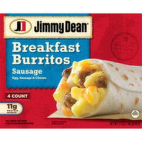 Jimmy Dean Breakfast Burritos with Egg, Sausage, and Cheese, Frozen, 4 Each