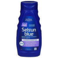 Selsun Blue Shampoo & Conditioner, Cleanse & Condition, 2 in 1, 11 Fluid ounce