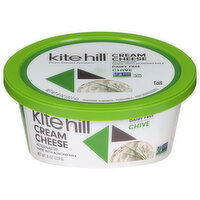 Kite Hill Cream Cheese Alternative, Dairy Free, Chive, 8 Ounce