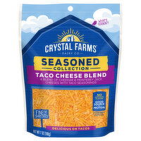 Crystal Farms Seasoned Collection Taco Cheese Blend, 7 Ounce