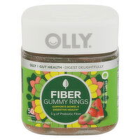 Olly Gummy Rings, Fiber, Berry Melon, 50 Each