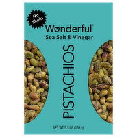 Wonderful No Shells Sea Salt & Vinegar Pistachios, 5.5 Ounce