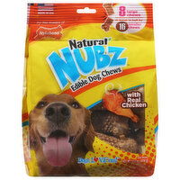 Nylabone Natural Nubz Dog Treats, Edible Chews, Large, 8 Each