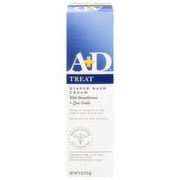 A+D Diaper Rash Cream, with Dimethicone + Zinc Oxide, Treat, 4 Ounce