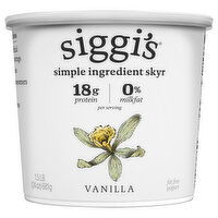 Siggi's Yogurt, Vanilla, Fat Free, 24 Ounce
