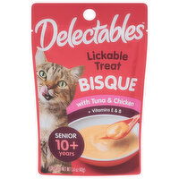 Delectables Lickable Treat, Bisque, 10+ Years, Senior, with Tuna & Chicken, 1.4 Ounce