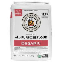 King Arthur Baking Company Flour, Organic, All-Purpose, Unbleached, 5 Pound