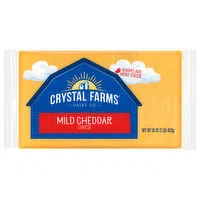 Crystal Farms Cheese, Mild Cheddar, 16 Ounce