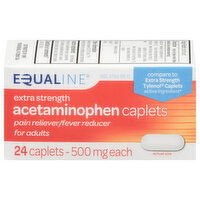 Equaline Acetaminophen, Extra Strength, 500 mg, Caplets, 24 Each