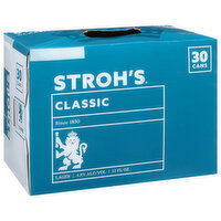 Stroh's Beer, Lager, Classic, 30 Pack, 30 Each