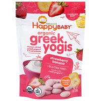 HappyBaby Organics Greek Yogis, Organic, Strawberry Banana, Crawling Baby, 1 Ounce