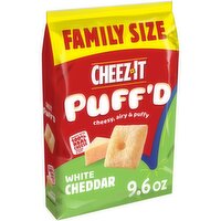 Cheez-It Puff'd Cheesy Baked Snacks, White Cheddar, Family Size, 9.6 Ounce