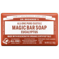 Dr. Bronner's Magic Bar Soap, Pure-Castile, All-One, Eucalyptus, 5 Ounce