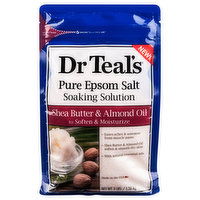 Dr Teal's Soaking Solution, Pure Epsom Salt, Shea Butter & Almond Oil, 3 Pound