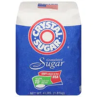 Crystal Sugar Sugar, Granulated, 4 Pound