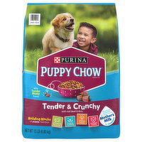 Puppy Chow Puppy Food, Real Beef & Rice, Tender & Crunchy, 15 Pound