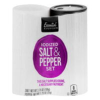 Essential Everyday Iodized Salt & Pepper Set, 1 Each