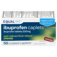 Equaline Coated Caplets 200 mg Ibuprofen, 50 Each