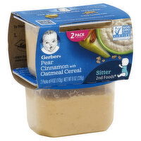 Gerber 2nd Foods Pear Cinnamon, with Oatmeal Cereal, 2 Each