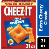 Cheez-It Cheese Crackers, Extra Cheesy, Family Size, 21 Ounce