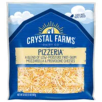 Crystal Farms Cheeses, Part-Skim, Pizzeria, Low-Moisture, 32 Ounce