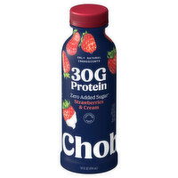 Chobani Protein Drink, Strawberries & Cream, Zero Added Sugar, Greek Yogurt, 14 Fluid ounce