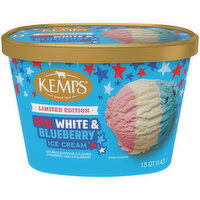 Kemps Limited Edition Red, White & Blueberry Ice Cream, 1.5 Quart