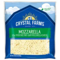 Crystal Farms Cheese, Part-Skim, Low-Moisture, Mozzarella, 32 Ounce