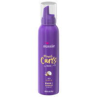 Aussie Miracle Curls Mousse, with Coconut Oil, Maximum Hold, 6 Ounce