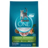 Purina One Cat Food, Adult, Natural, Indoor Advantage, 56 Ounce