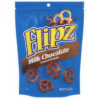 Flipz Covered Pretzels, Milk Chocolate, 7.5 Ounce
