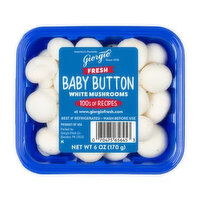 Giorgio Fresh Baby Button White Mushrooms, 6 Ounce