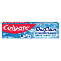 Colgate Max Clean Smart Foam With Whitening Toothpaste, 6 Ounce