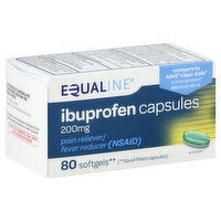 Equaline Ibuprofen, 200 mg, Capsules, 80 Each