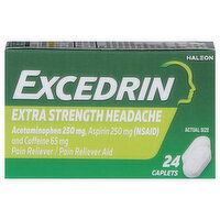 Excedrin Headache, Extra Strength, Caplets, 24 Each