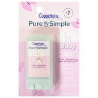 Coppertone Pure & Simple Sunscreen, Stick, Baby, SPF 50, 0.49 Ounce