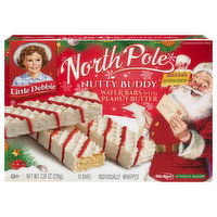 Little Debbie Wafer Bars, Nutty Buddy, North Pole, 10 Each