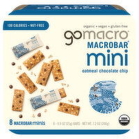 GoMacro MacroBars, Oatmeal Chocolate Chip, Mini, 8 Each