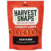 Harvest Snaps Red Lentil Snacks, Baked, Kick'n BBQ, Crunchy Loops, 2.5 Ounce