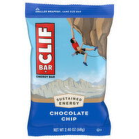 CLIF BAR - Chocolate Chip - Made with Organic Oats - Energy Bars - Non-GMO - Plant Based Protein Bars (1 Count), 2.4 Ounce