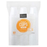 Essential Everyday Cups, Foam, Basic, 8 Ounce, 51 Each