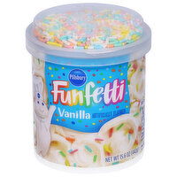 Pillsbury Funfetti Frosting, Vanilla, 15.6 Ounce