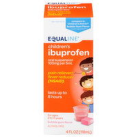 Equaline Ibuprofen, Children's, 100 mg, Oral Suspension, Bubble Gum Flavor, 4 Ounce
