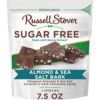 Russell Stover Almond & Sea Salt Bark, Sugar Free, 24 Each