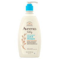 Aveeno Baby Wash & Shampoo, Daily Moisture, Natural Oat Extract, 18 Fluid ounce